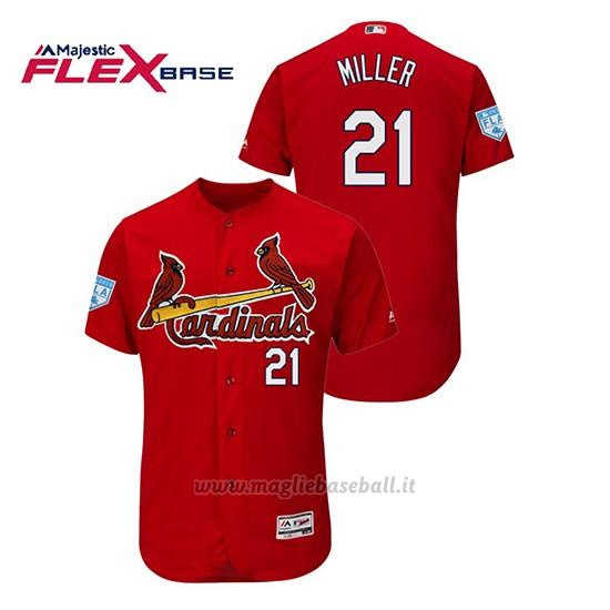 Maglia Baseball Uomo St. Louis Cardinals Andrew Miller 2019 Entrenamiento De Primavera Flex Base Rosso